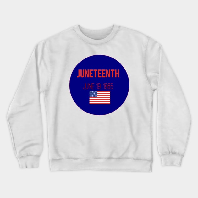 (June Teenth) t-shirt with American flag Crewneck Sweatshirt by MN-STORE